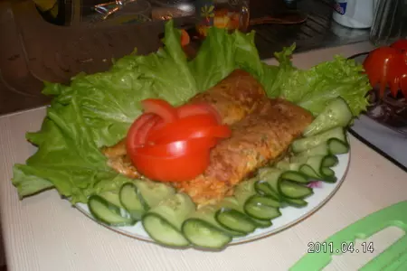 Омлетный блинчик с мясом: шаг 13