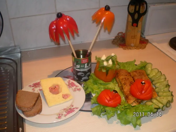 Омлетный блинчик с мясом: шаг 15