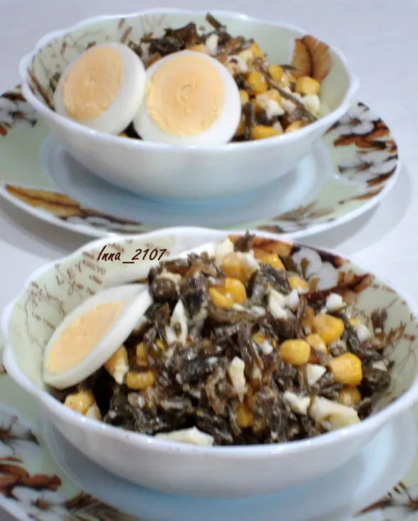 Салат из морской капусты с каперсами: шаг 2