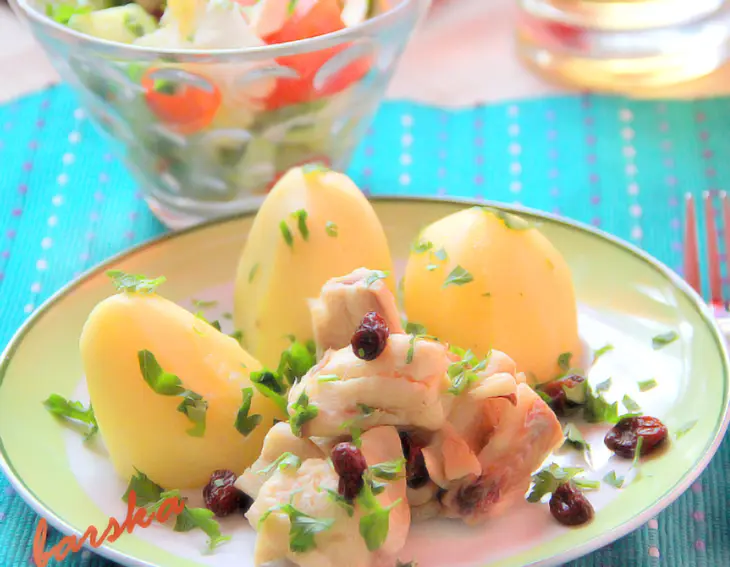 Рыбка, тушенная в пиве, с лимоном и изюмом (в свч): шаг 5