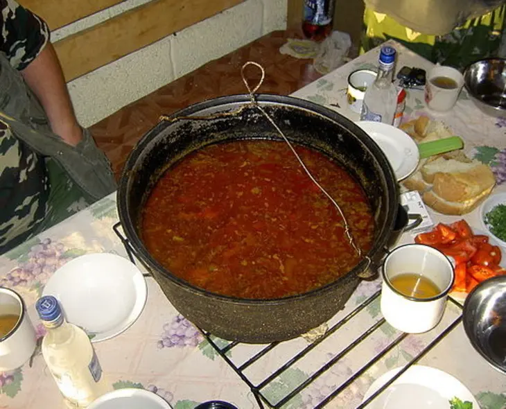 Шурпа из баранины на костре "астраханские рыболовы": шаг 7