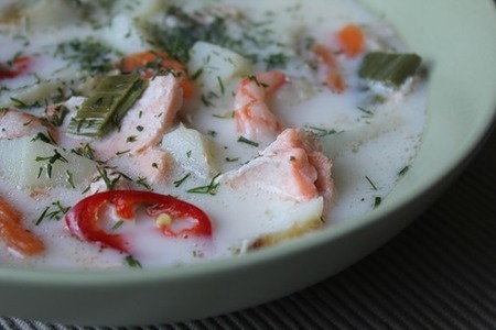 Финский молочно-рыбный суп: шаг 1