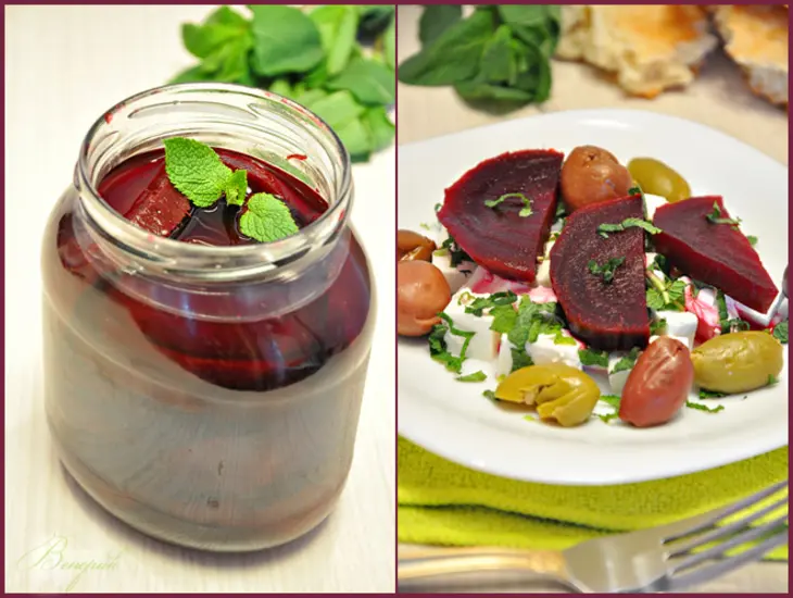 Маринованная свекла с мятой + салат из этой свеклы и сыра фета.: шаг 5