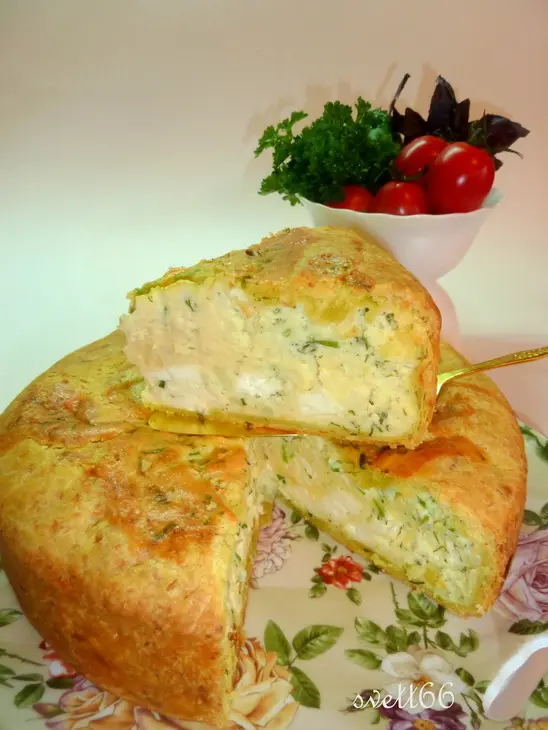 Картофельный пирог с сыром и зеленью, как пирог или как самодостаточный ужин: шаг 16