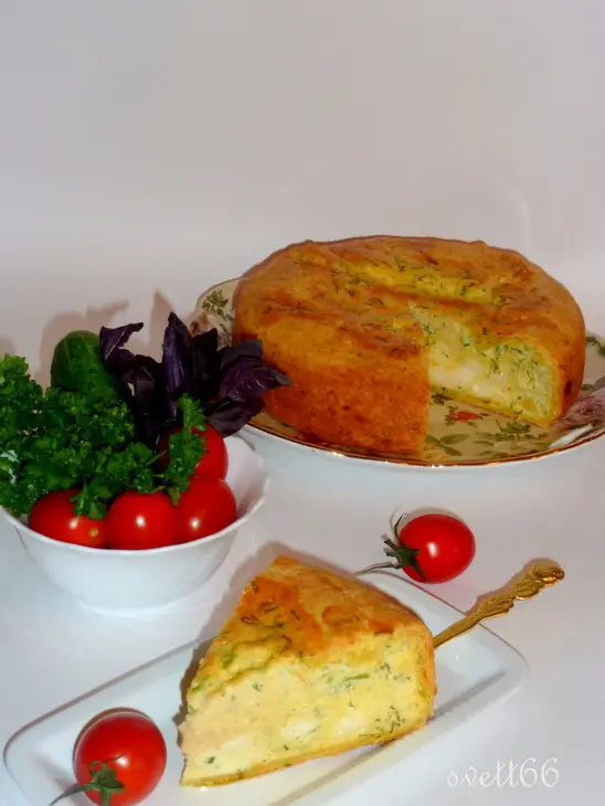 Картофельный пирог с сыром и зеленью, как пирог или как самодостаточный ужин: шаг 17
