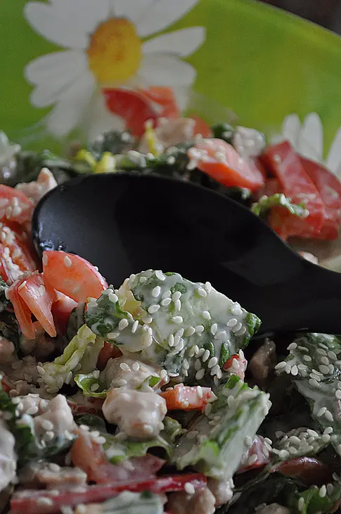 Восточный весенний салат с курицей: шаг 10