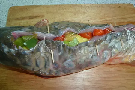 Карп наш...фарширован по-китайски,  с китайским же соусом: шаг 8