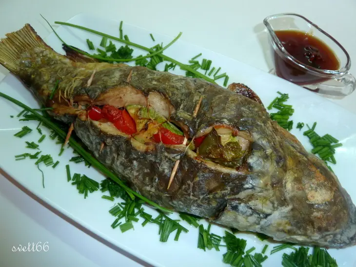 Карп наш...фарширован по-китайски,  с китайским же соусом: шаг 13