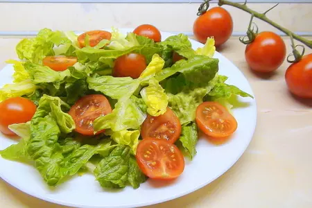 Тёплый салат с романо, куриной печенью в кляре и малиновым соусом. для венерочки и для вас: шаг 9