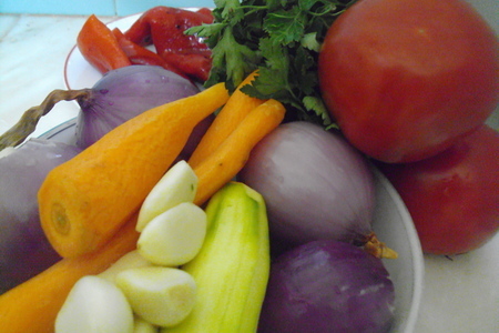 Баклажаны фаршированные овощами: шаг 4