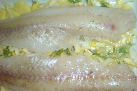 Филе морской рыбы под пряной картофельной "чешуей": шаг 5