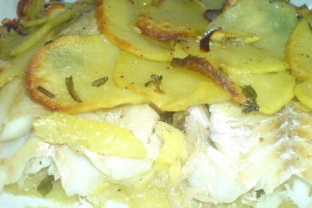 Филе морской рыбы под пряной картофельной "чешуей": шаг 8