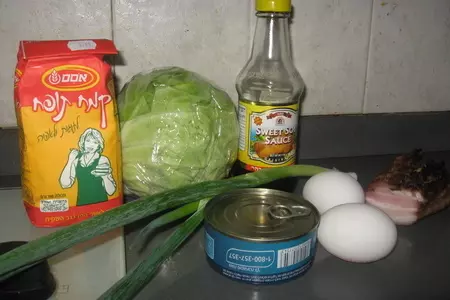 Окономияки . お好み焼き: шаг 1