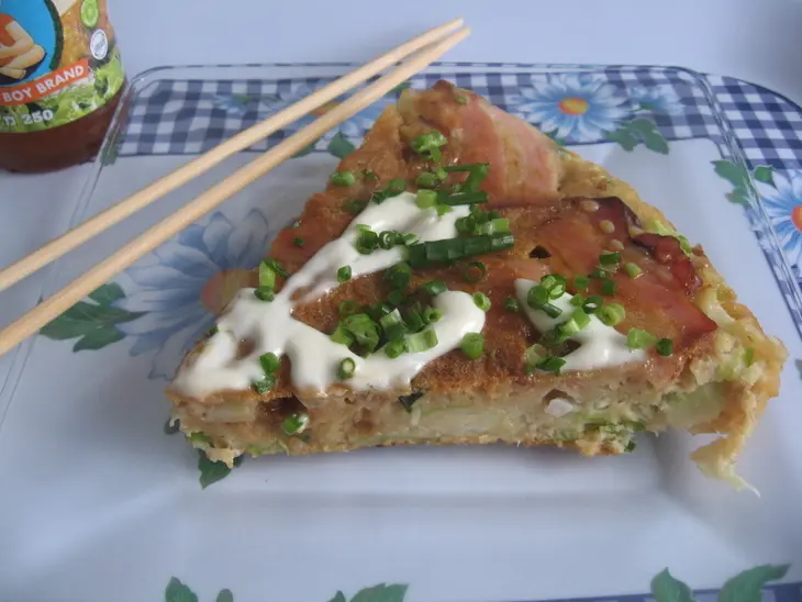 Окономияки . お好み焼き: шаг 6