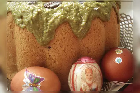 Кулич пасхальный - заварной! с фисташковой глазурью! (дуэльный рецепт): шаг 13