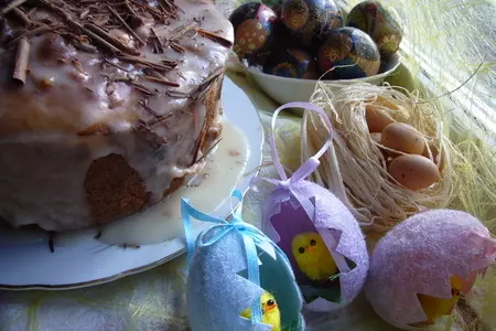 Кулич с шоколадно - ореховым кремом.: шаг 5