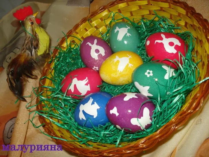 Яйца с рисунками: шаг 6