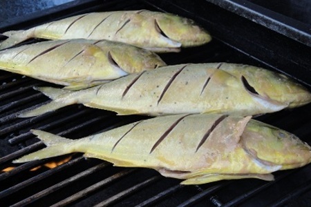 Рыба на гриле с рисом и горчичным соусом: шаг 3