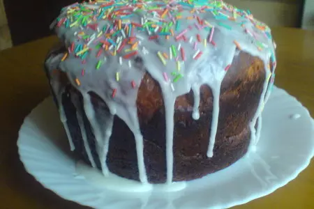 Кулич с шоколадным кремом: шаг 10