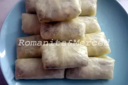 Голубцы с творогом, шпинатом, зеленью и чесночком: шаг 2