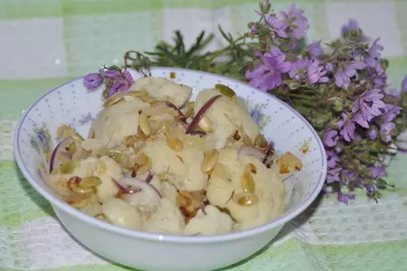 Цветная капуста с тыквенными семечками и орешками: шаг 6