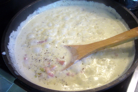 Паста фарфалле со сливочным соусом, зеленым горошком и стручковой фасолью: шаг 3
