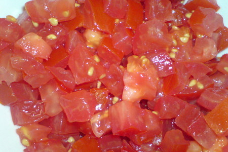 Томатное тирамису  или салат из помидоров,огурца  и фисташкового песто: шаг 2