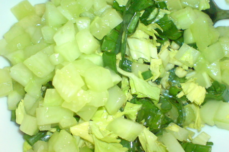 Томатное тирамису  или салат из помидоров,огурца  и фисташкового песто: шаг 5