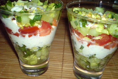 Томатное тирамису  или салат из помидоров,огурца  и фисташкового песто: шаг 8
