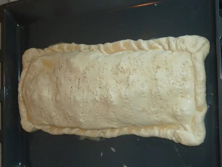 Пирог слоеный с мясом и яйцом, тот да не тот.: шаг 2