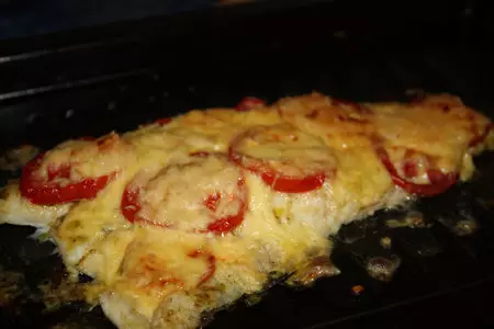 Пангасиус с сыром и помидорами: шаг 3
