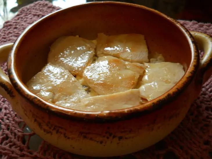 Сырный гратен с курочкой и сочным ананасом (дуэль): шаг 1