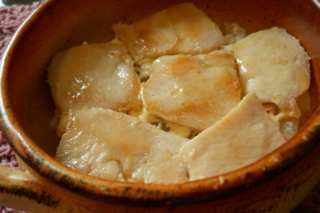 Сырный гратен с курочкой и сочным ананасом (дуэль): шаг 2