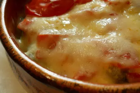 Сырный гратен с курочкой и сочным ананасом (дуэль): шаг 6