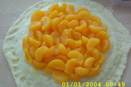 Пирог  с мандаринами под штройзелем.: шаг 7