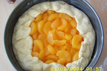 Пирог  с мандаринами под штройзелем.: шаг 8