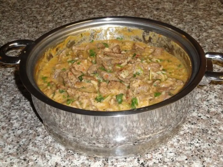 Рисовый суп с мясом буйвола и кокосом: шаг 7