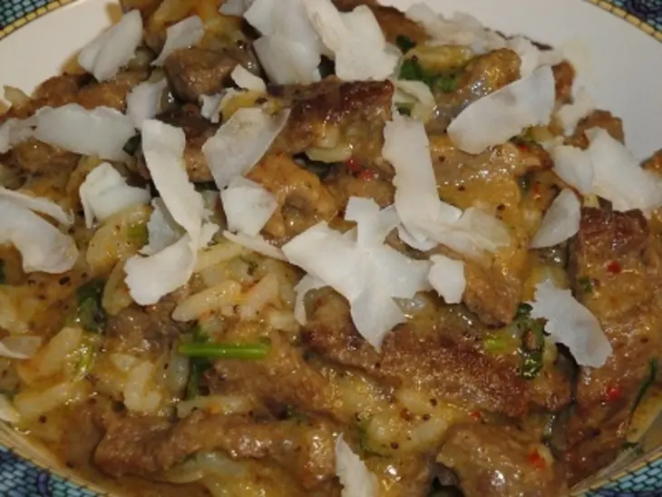 Рисовый суп с мясом буйвола и кокосом: шаг 8