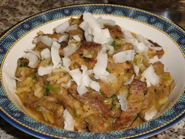 Рисовый суп с мясом буйвола и кокосом: шаг 9
