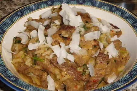 Рисовый суп с мясом буйвола и кокосом: шаг 9