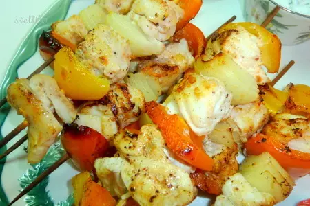 Рыбные шашлычки в йогуртовом маринаде ( любителям и нелюбителям рыбы рекомендуется): шаг 9