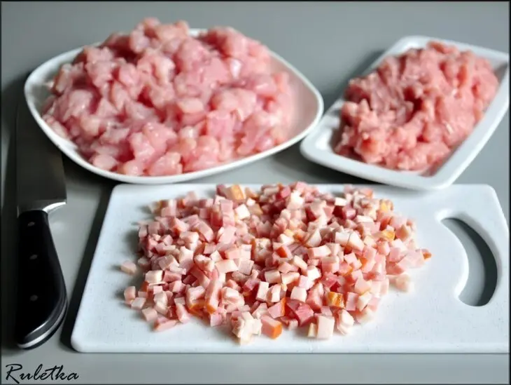 Мясной террин с королевскими шампиньонами.: шаг 3