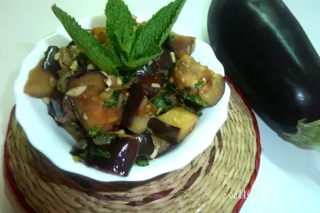 Баклажаны с чесноком и мятой: шаг 6