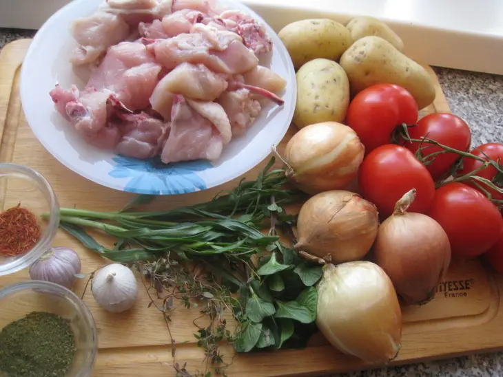 Чахохбили из курицы: шаг 1