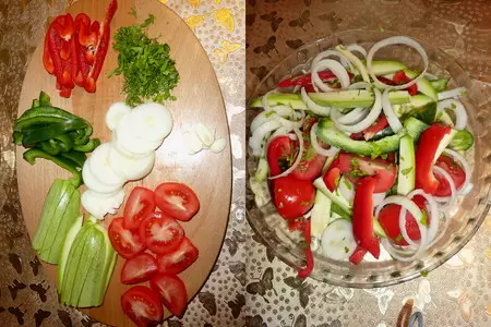Филе морского языка с овощами, приготовленное в фольге на пару: шаг 3