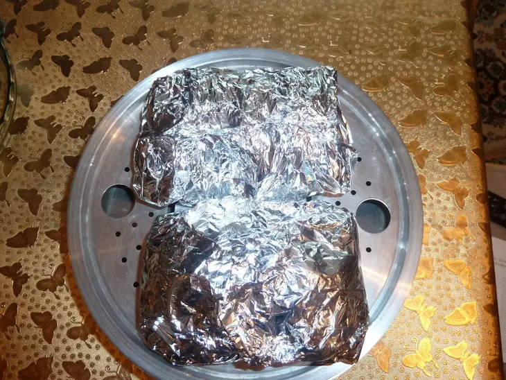 Филе морского языка с овощами, приготовленное в фольге на пару: шаг 8
