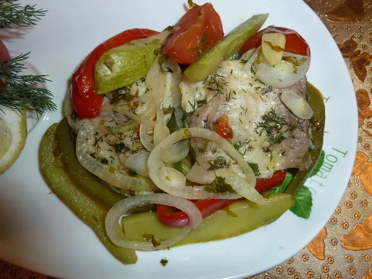 Филе морского языка с овощами, приготовленное в фольге на пару: шаг 12