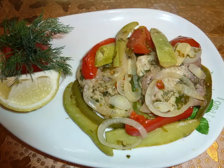Филе морского языка с овощами, приготовленное в фольге на пару: шаг 13