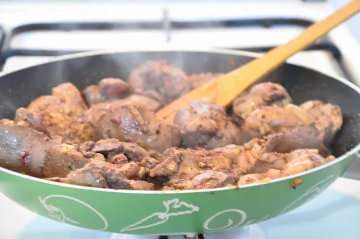 Паштет из куриной печени с апельсиновым желе: шаг 3