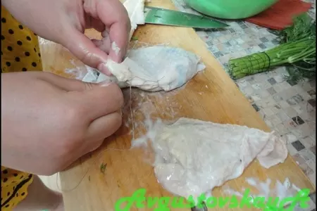 Курочка в чулочке с картофельными шариками на гарнир: шаг 8